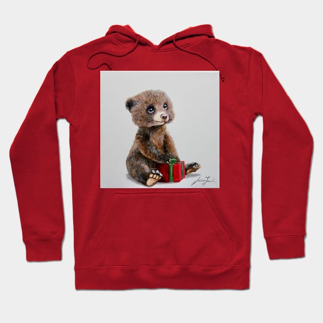 Beary Christmas Hoodie by Jessica Leonard Art